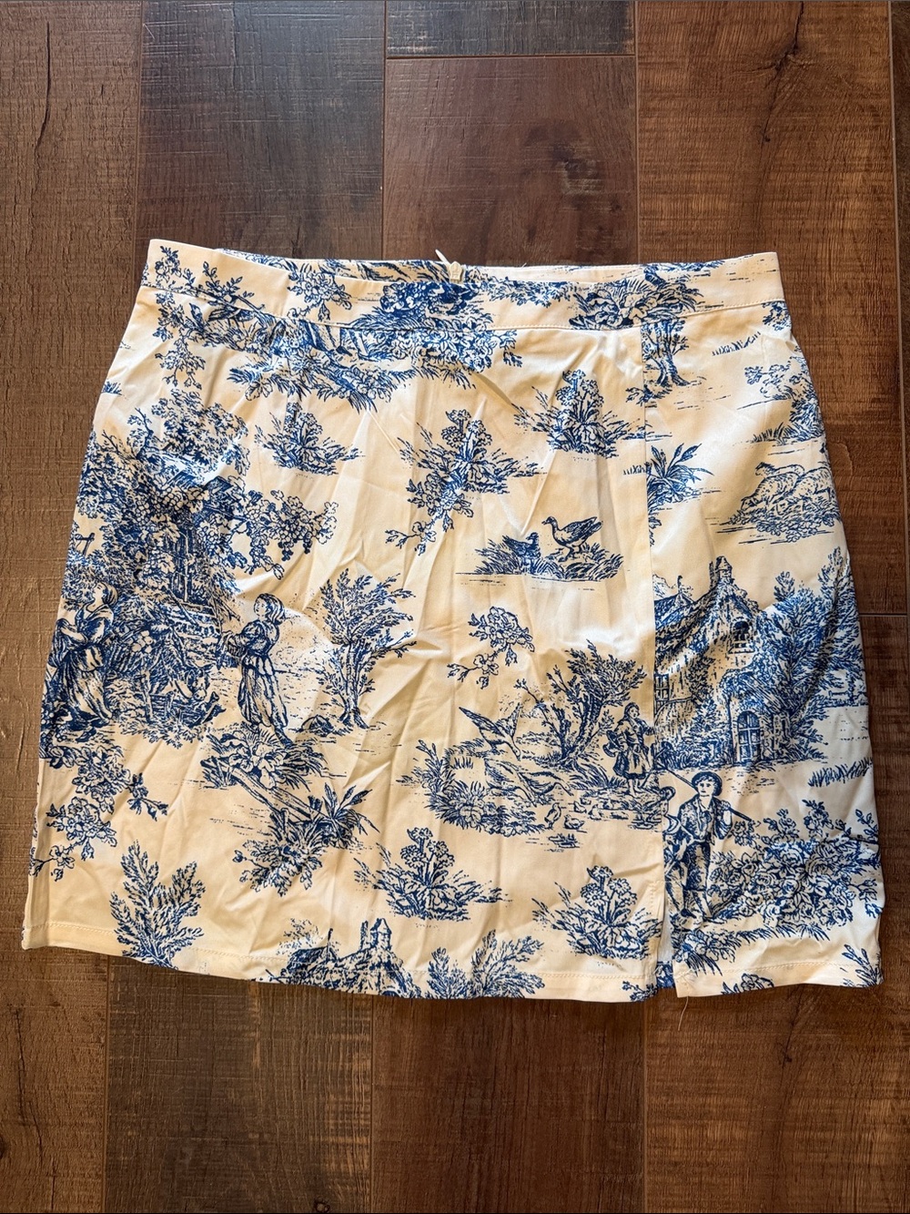 Cider Blue and White Toile-print Mini Skirt